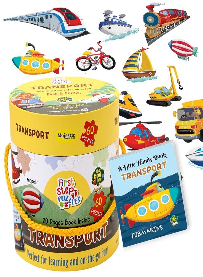 The Book Tree Transport Puzzle Box for Kids - 60 Piece Transport Jigsaw & Toddler Puzzles with 1 Board Book-Educational Toy for Cognitive Development | Return & Birthday Gifts by Majestic Book Club - Image 1
